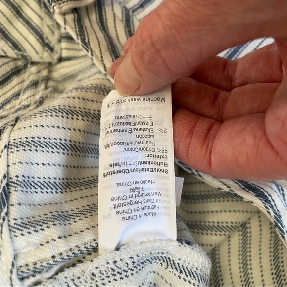 Madewell‎ Emmett wide leg cropped striped pants 31 NWT - Picture 8 of 9